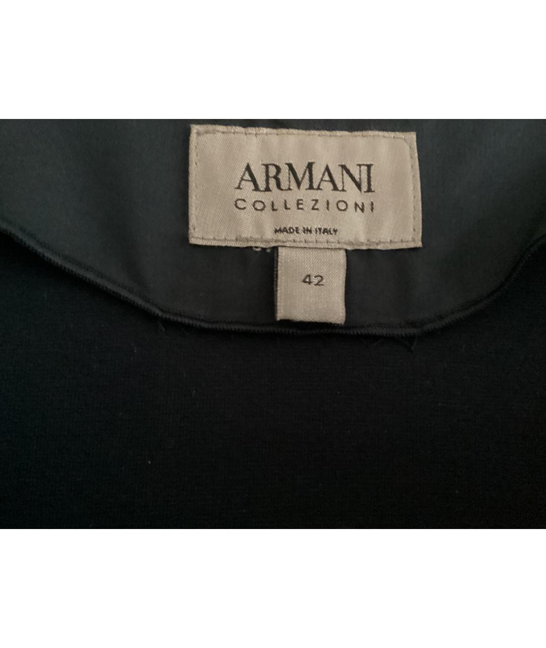 ARMANI COLLEZIONI Темно-синее вискозное повседневное платье, фото 3