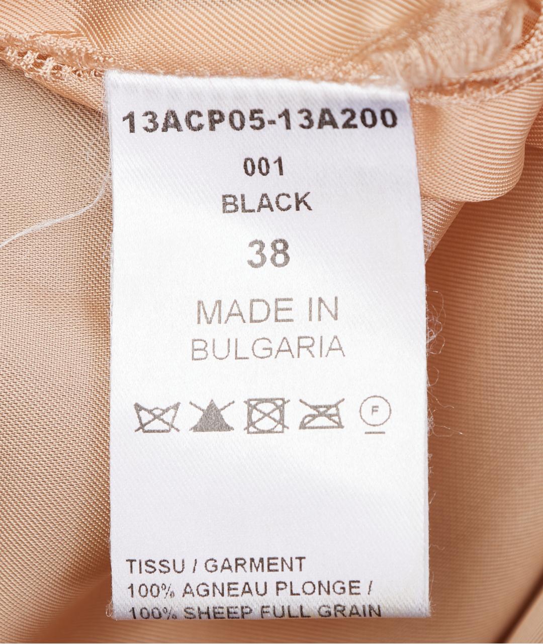 CHLOE Коричневые кожаные прямые брюки, фото 4
