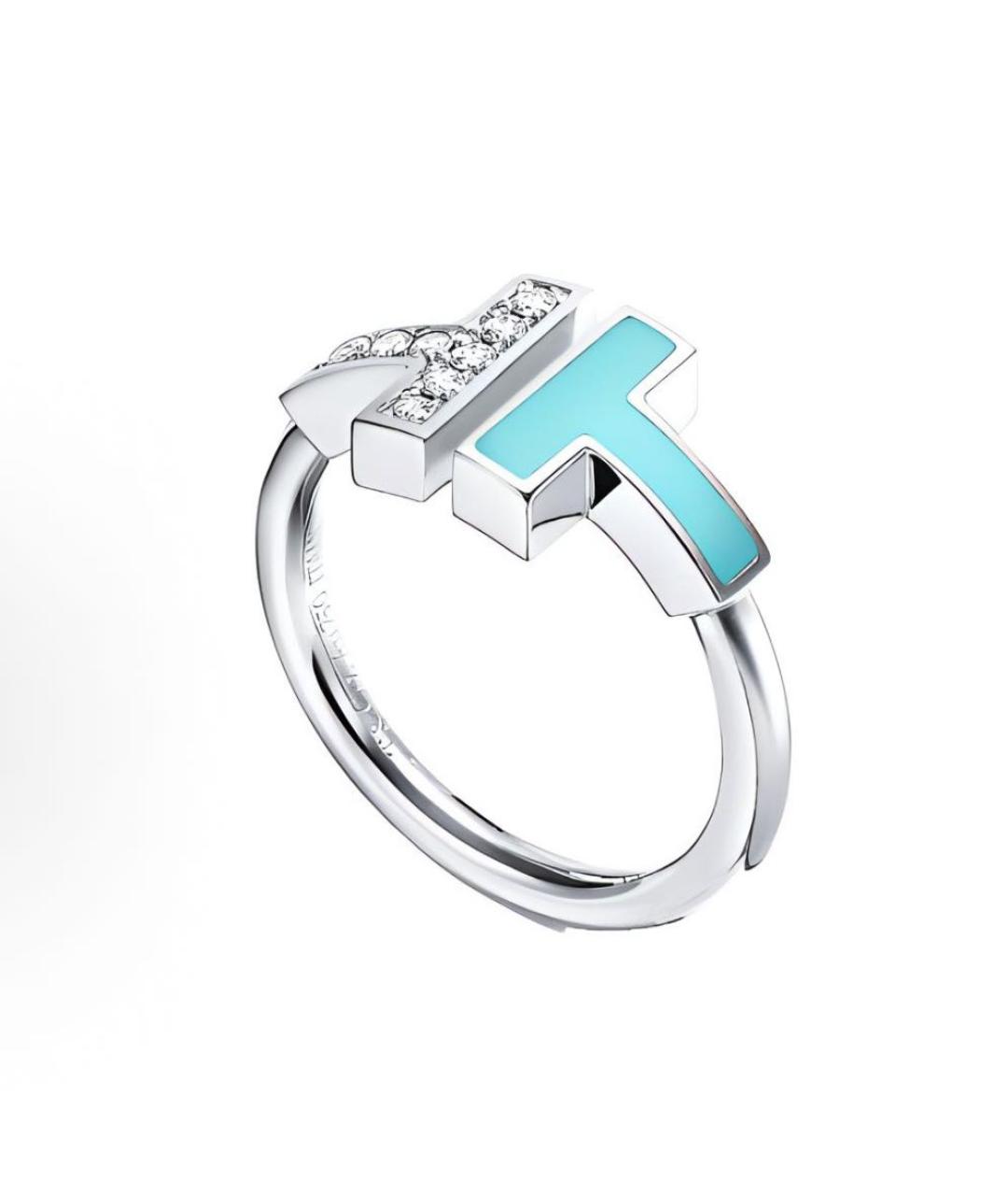 TIFFANY&CO Бирюзовое кольцо из белого золота, фото 2