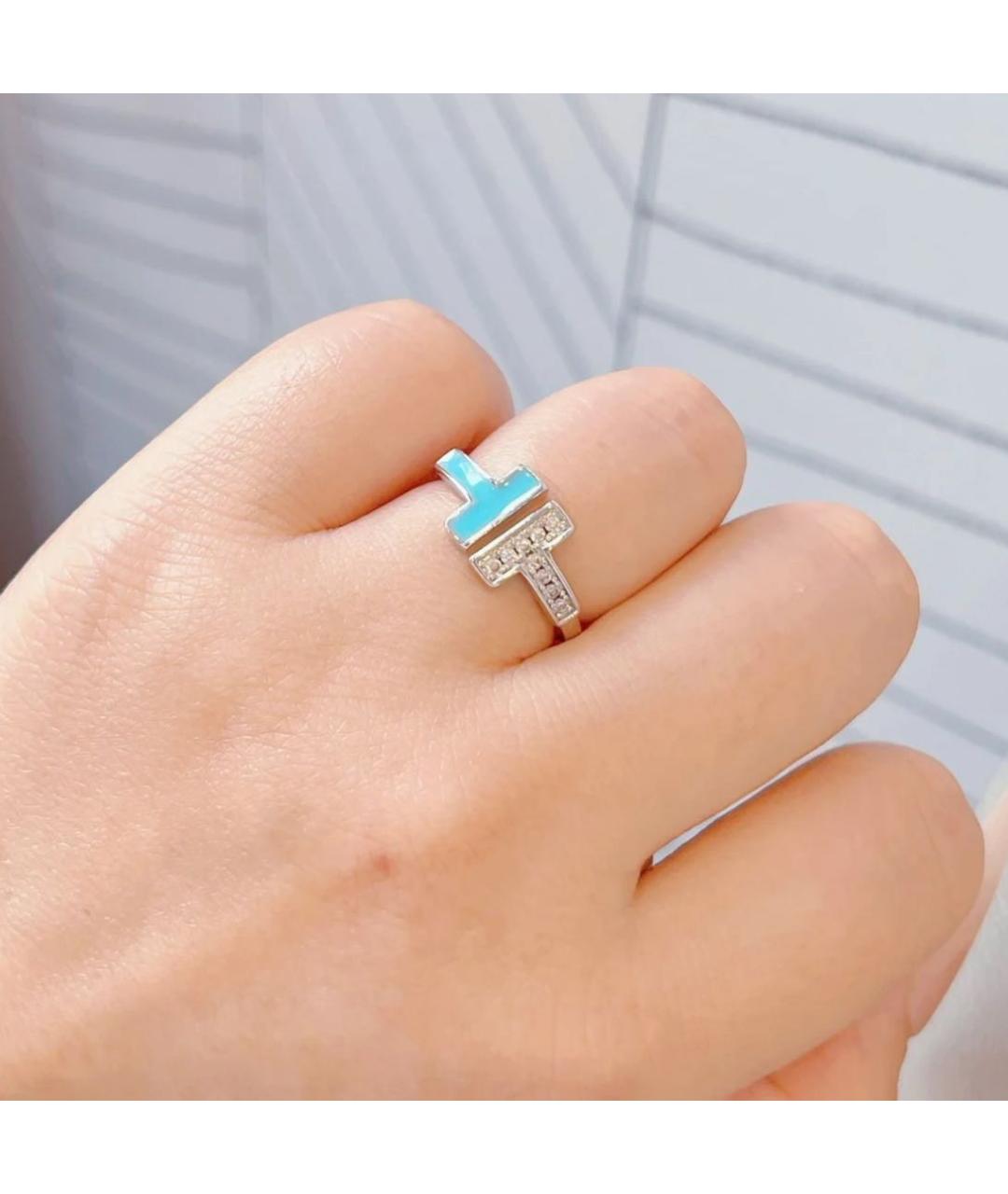 TIFFANY&CO Бирюзовое кольцо из белого золота, фото 6