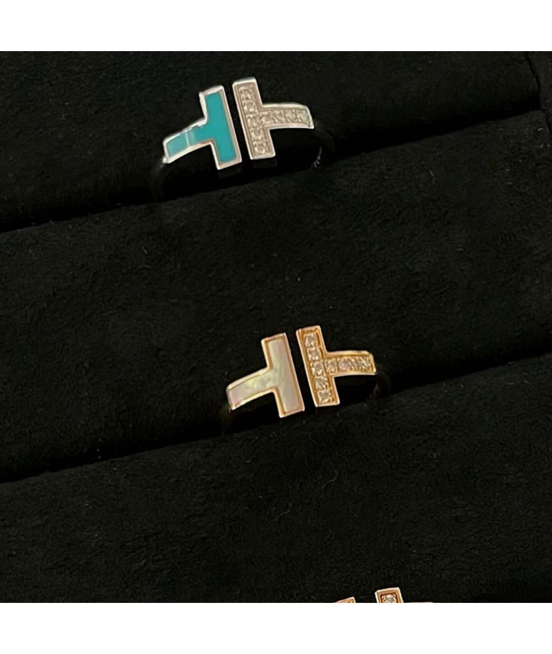 TIFFANY&CO Бирюзовое кольцо из белого золота, фото 7