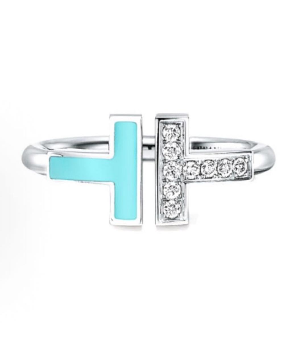 TIFFANY&CO Бирюзовое кольцо из белого золота, фото 9