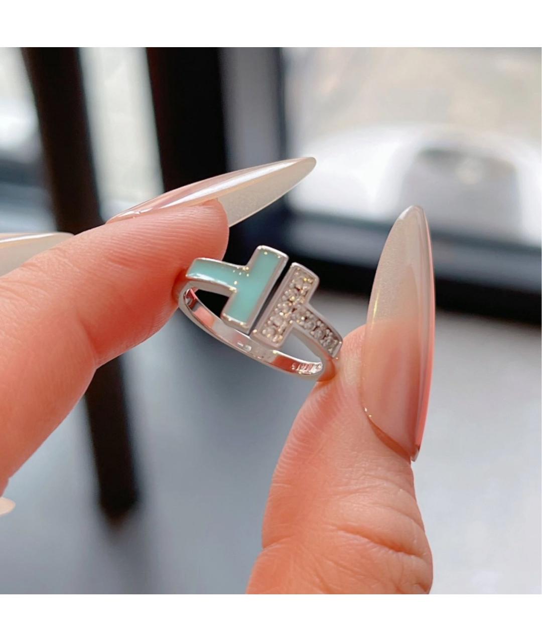 TIFFANY&CO Бирюзовое кольцо из белого золота, фото 4