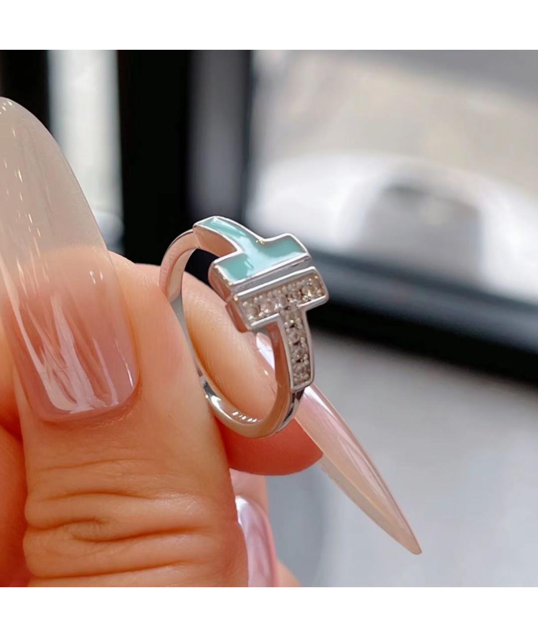 TIFFANY&CO Бирюзовое кольцо из белого золота, фото 8