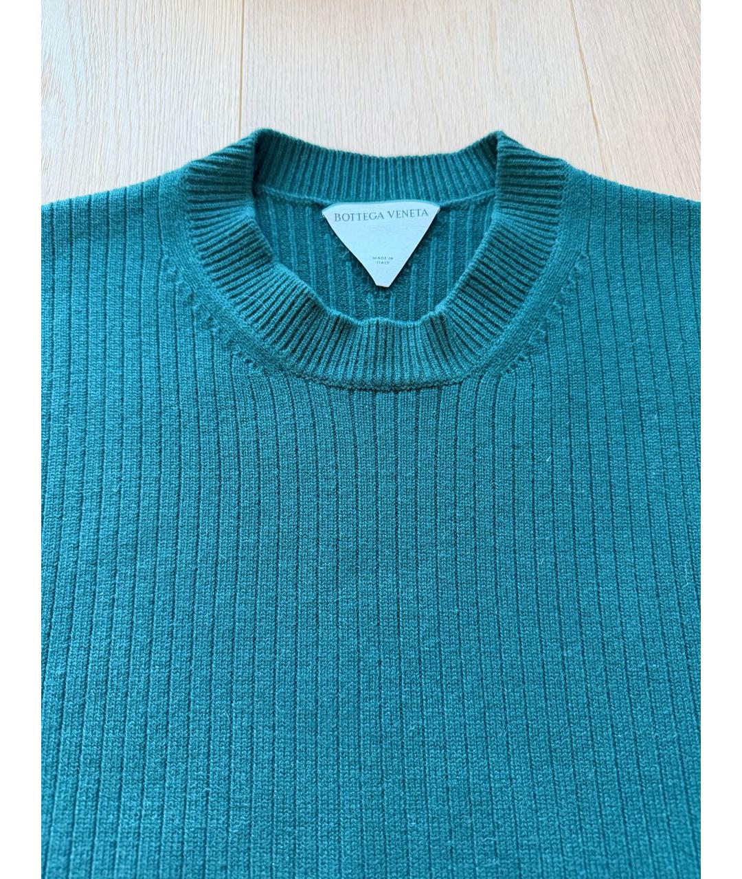 BOTTEGA VENETA Зеленый шерстяной джемпер / свитер, фото 4