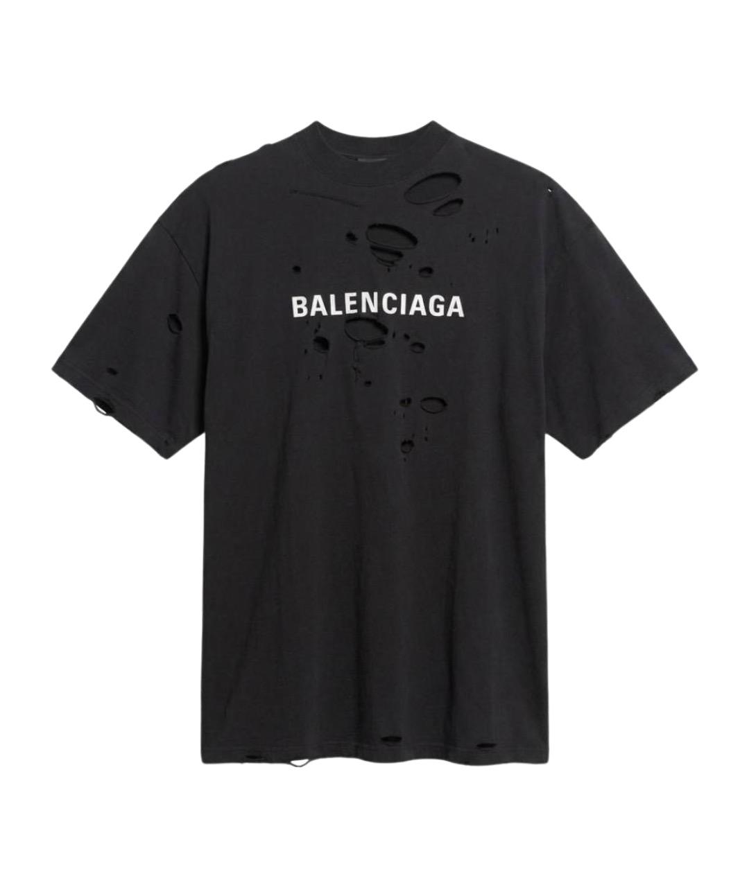 BALENCIAGA Черная футболка, фото 1