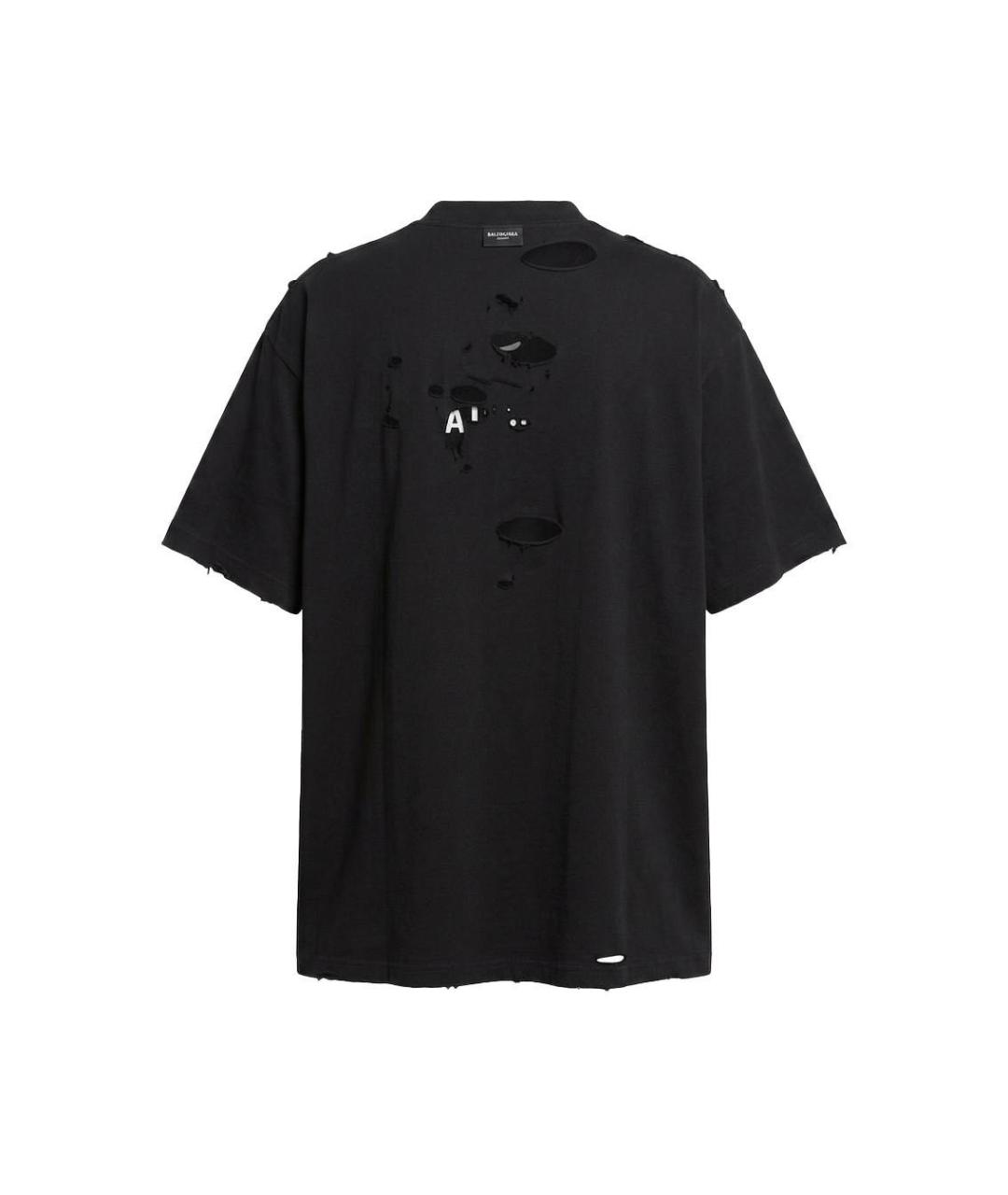 BALENCIAGA Черная футболка, фото 3