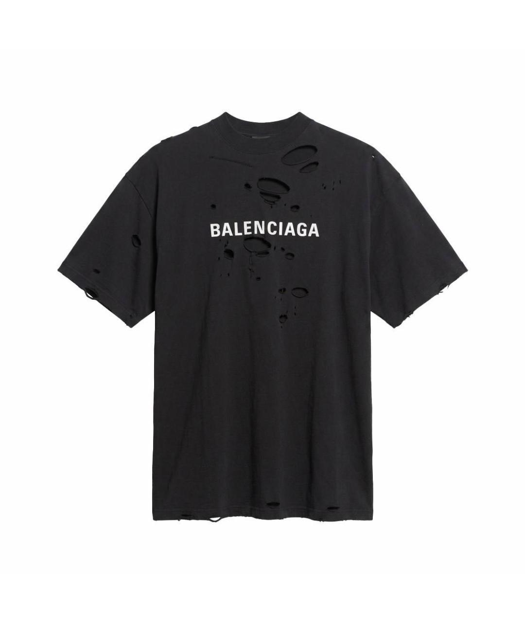BALENCIAGA Черная футболка, фото 4