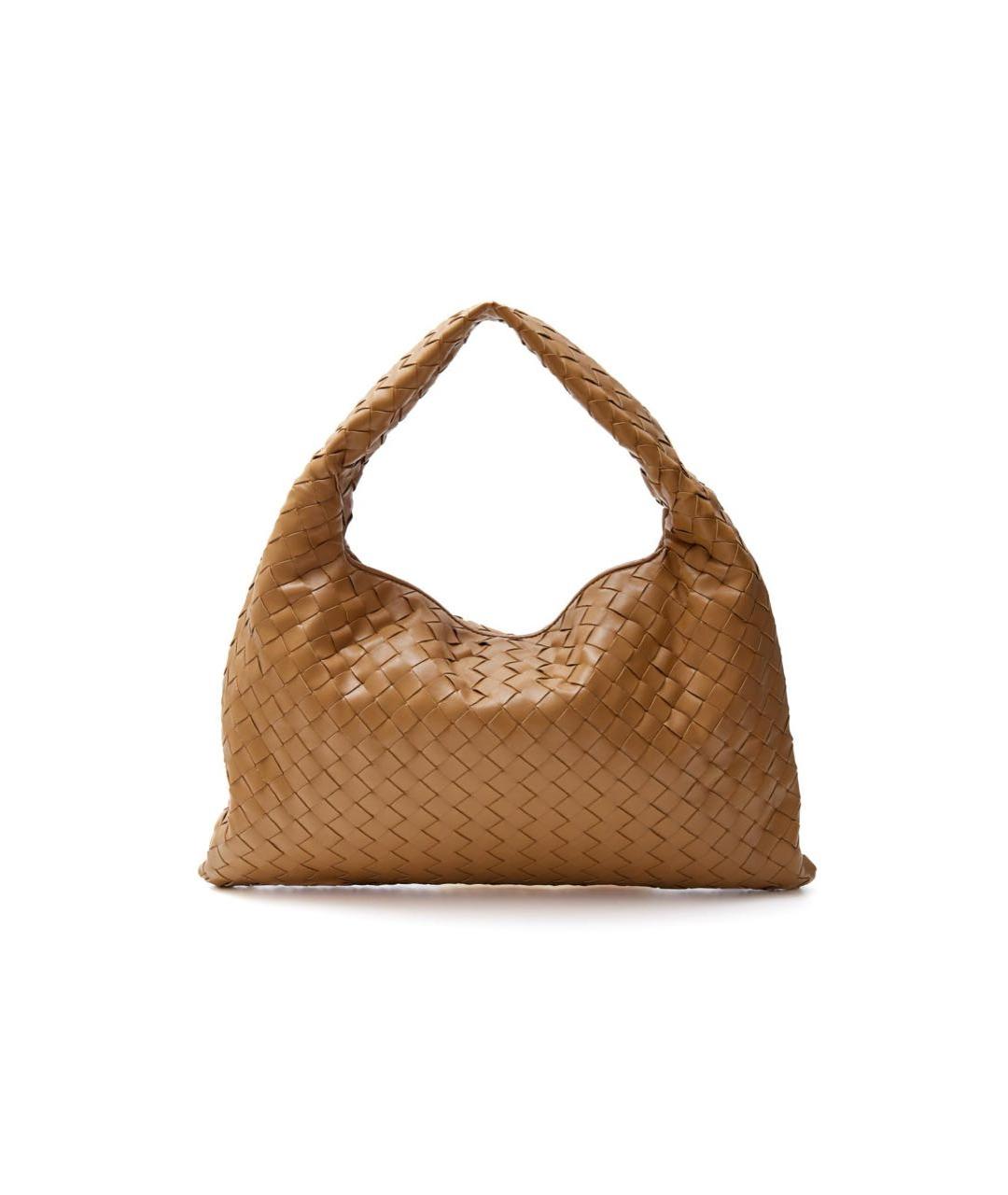 BOTTEGA VENETA Бежевая кожаная сумка с короткими ручками, фото 9
