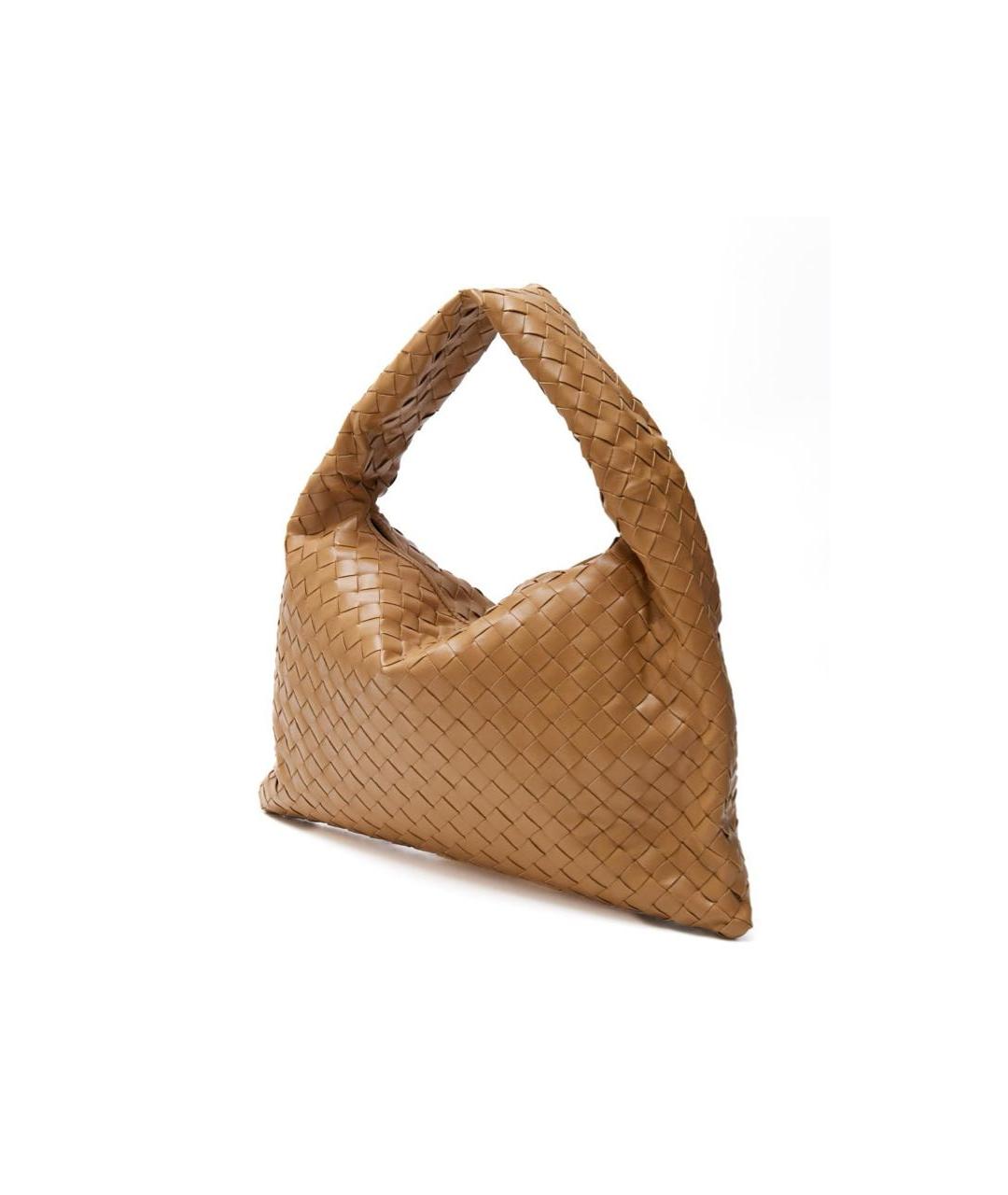 BOTTEGA VENETA Бежевая кожаная сумка с короткими ручками, фото 2
