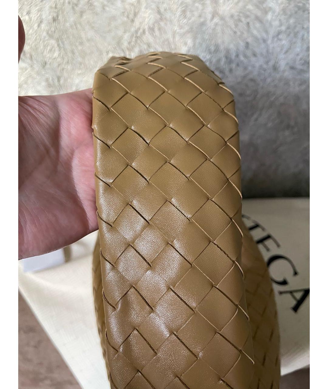 BOTTEGA VENETA Бежевая кожаная сумка с короткими ручками, фото 5