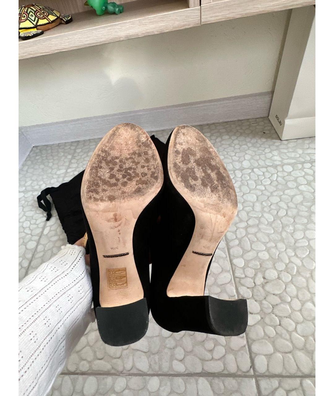 DOLCE&GABBANA Черные замшевые туфли, фото 6
