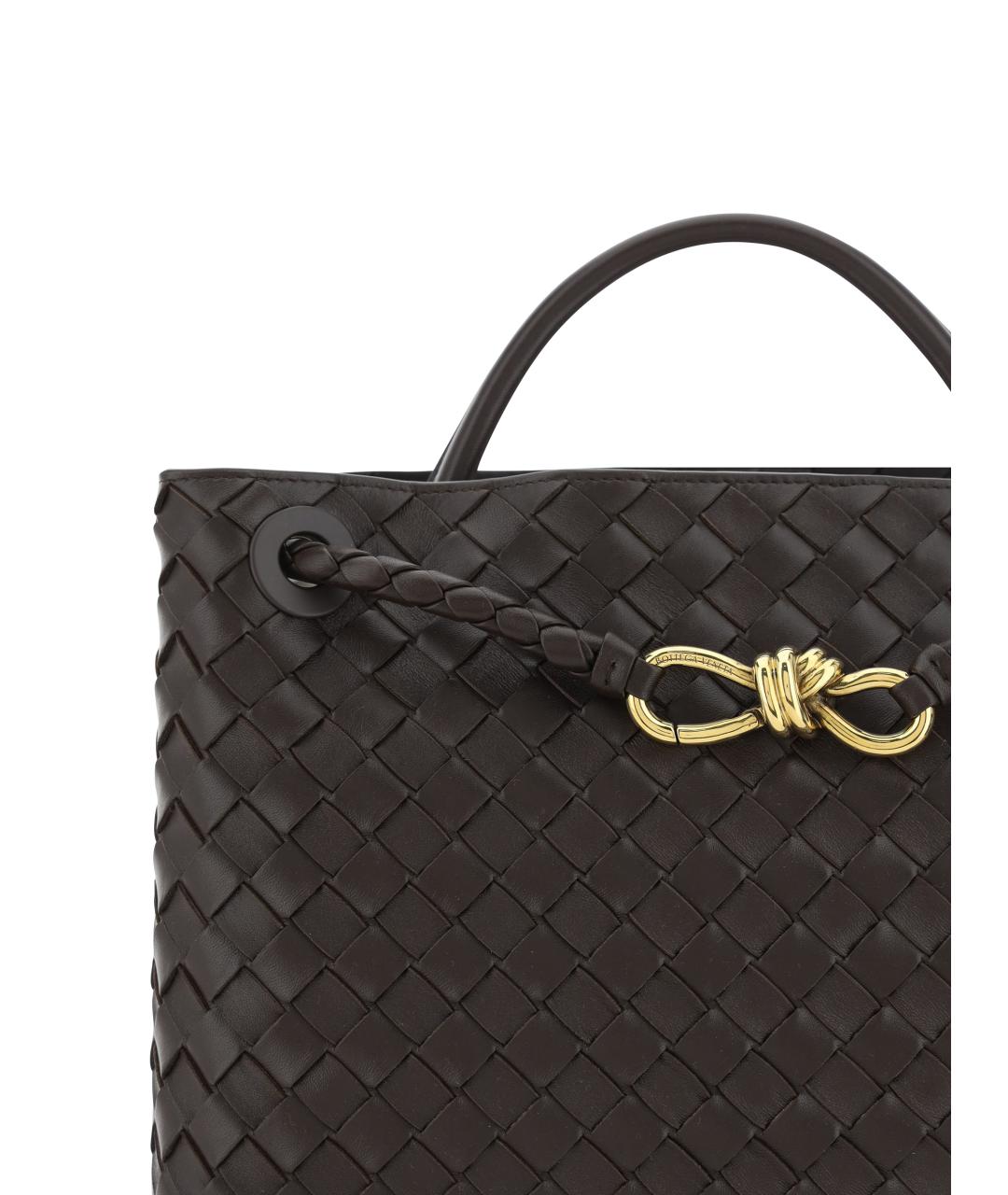 BOTTEGA VENETA Коричневая кожаная сумка через плечо, фото 4