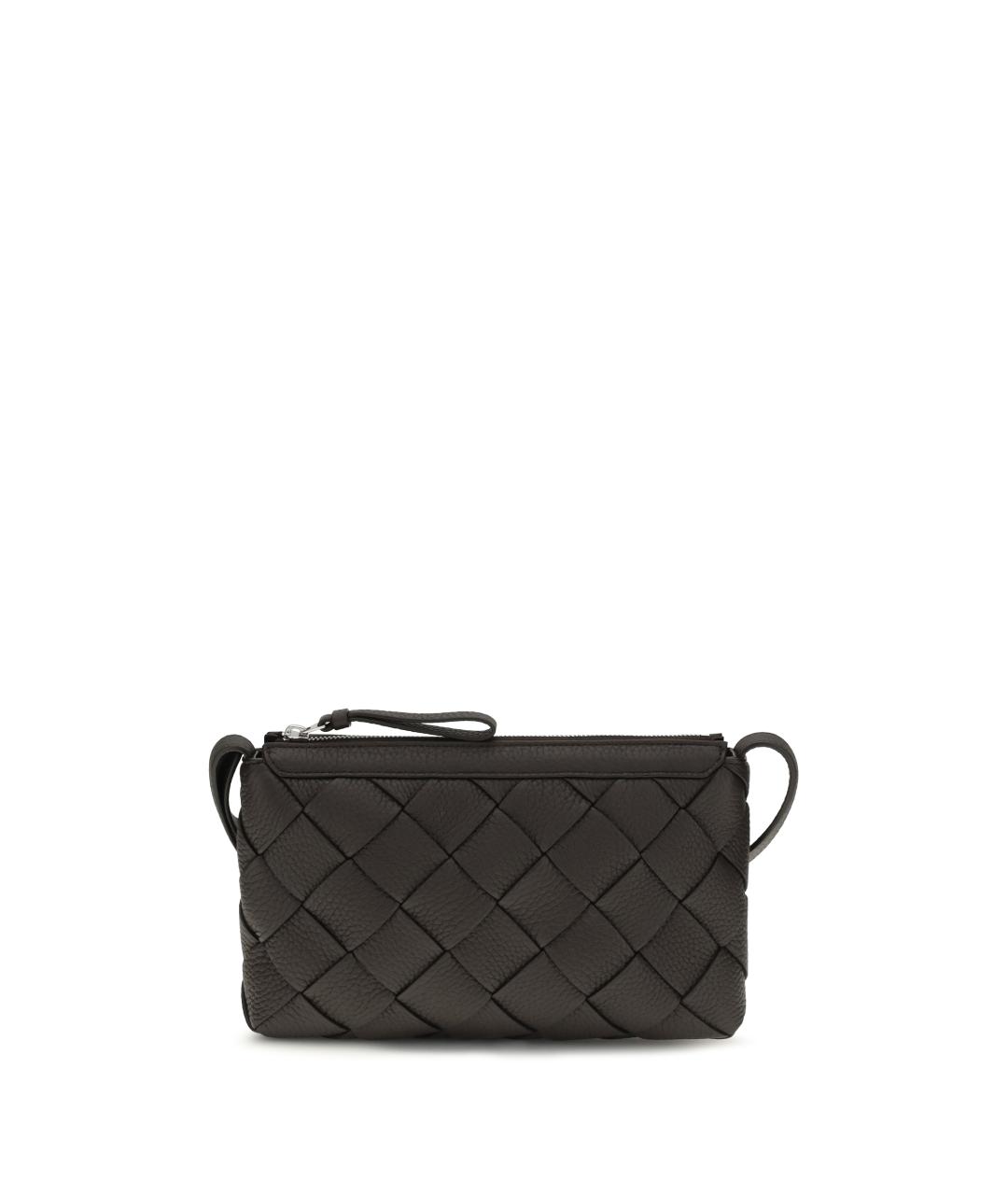 BOTTEGA VENETA Коричневая кожаная сумка на плечо, фото 1