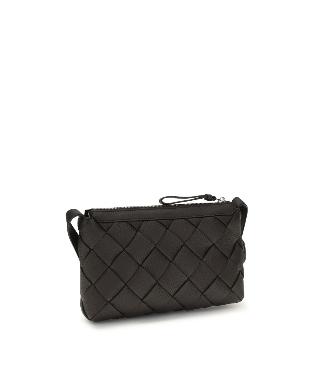 BOTTEGA VENETA Коричневая кожаная сумка на плечо, фото 3