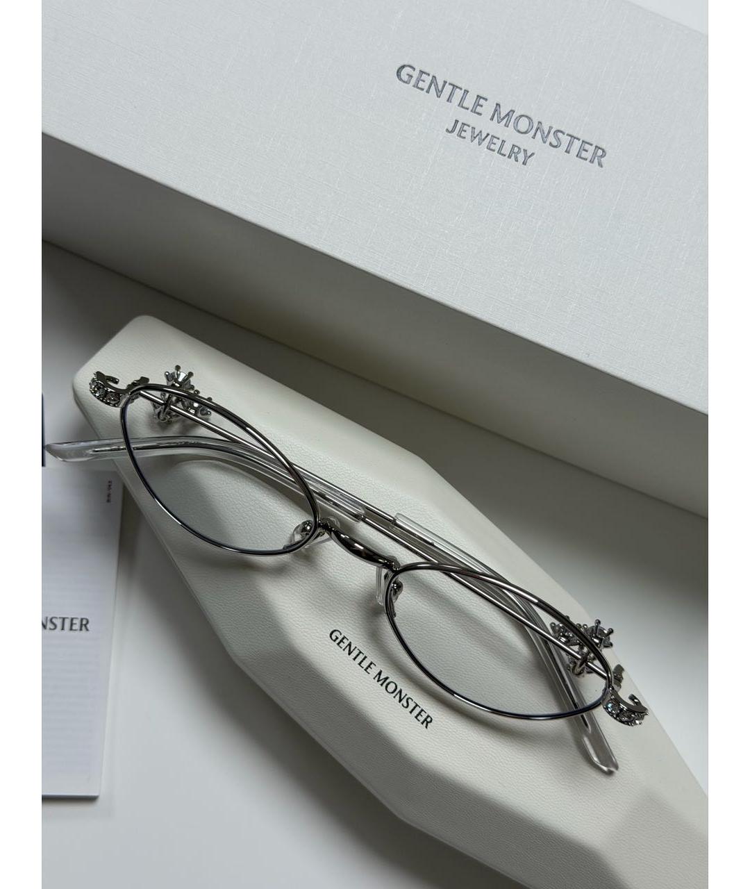 GENTLE MONSTER Серебряные металлические солнцезащитные очки, фото 7