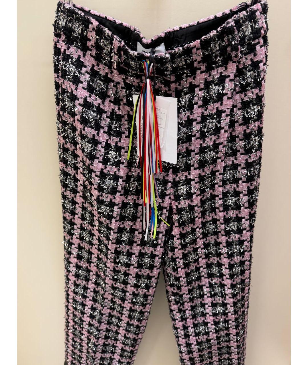 MSGM Мульти твидовые прямые брюки, фото 4
