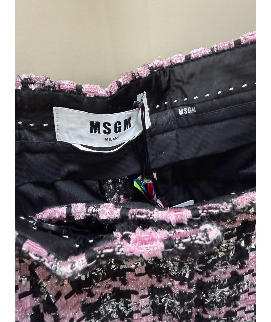 MSGM Мульти твидовые прямые брюки, фото 3