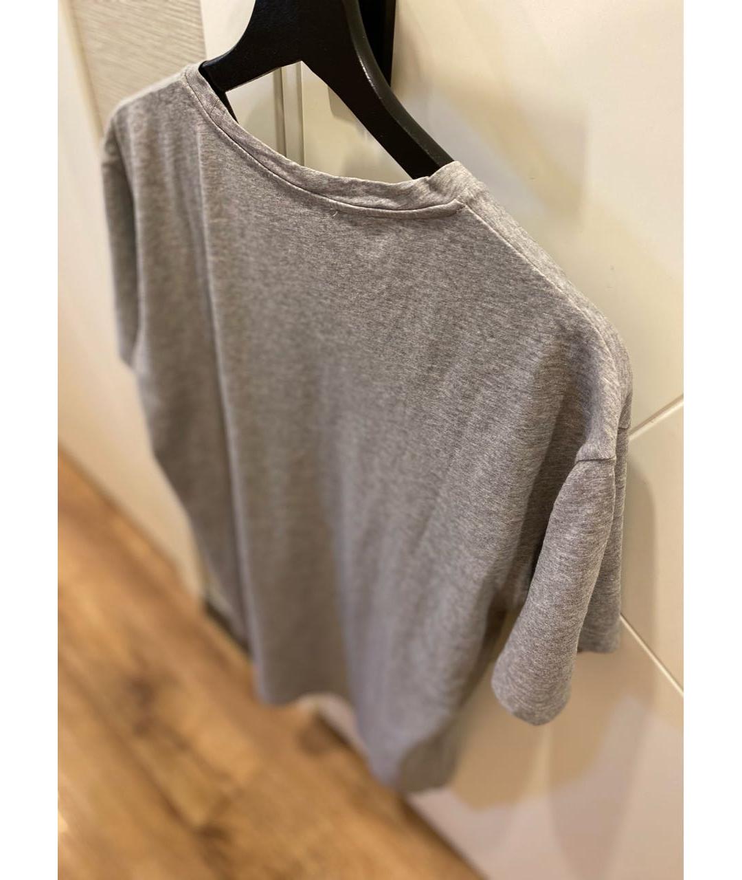 TRUSSARDI Серая хлопковая футболка, фото 2