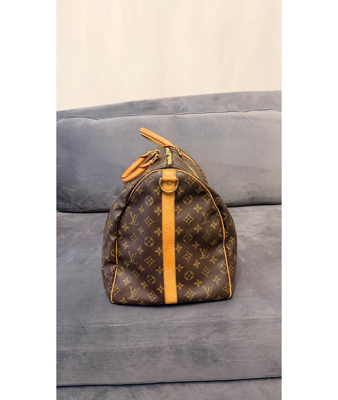 LOUIS VUITTON Коричневая дорожная/спортивная сумка, фото 7