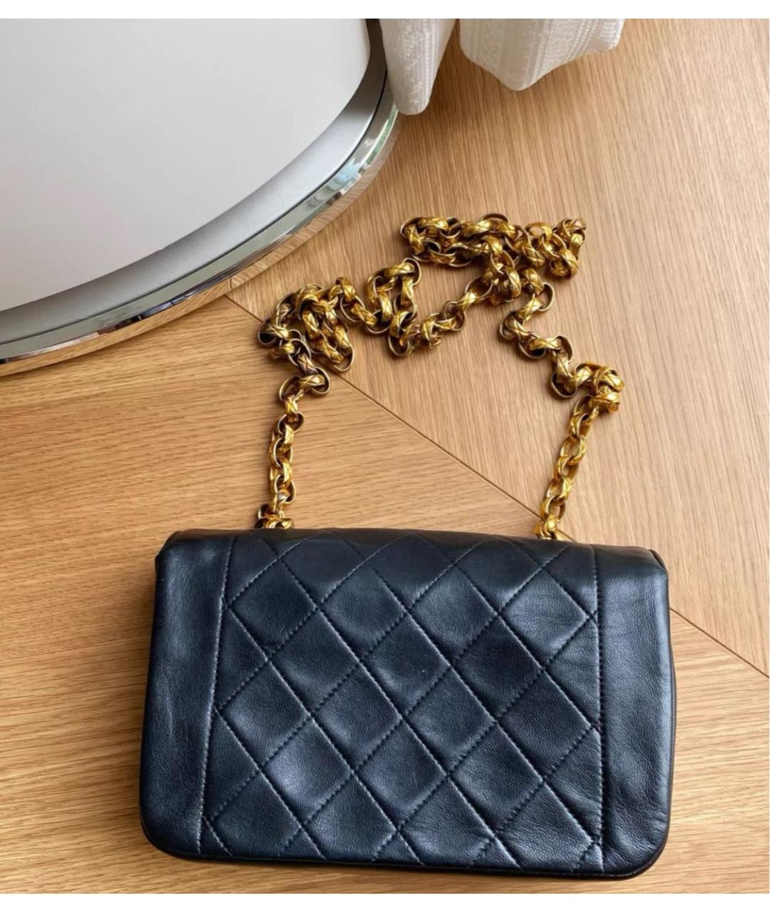 CHANEL Черная кожаная сумка через плечо, фото 3