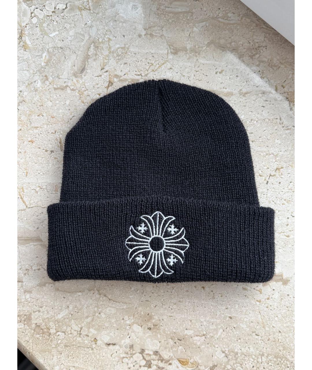 CHROME HEARTS Черная шерстяная шапка, фото 3