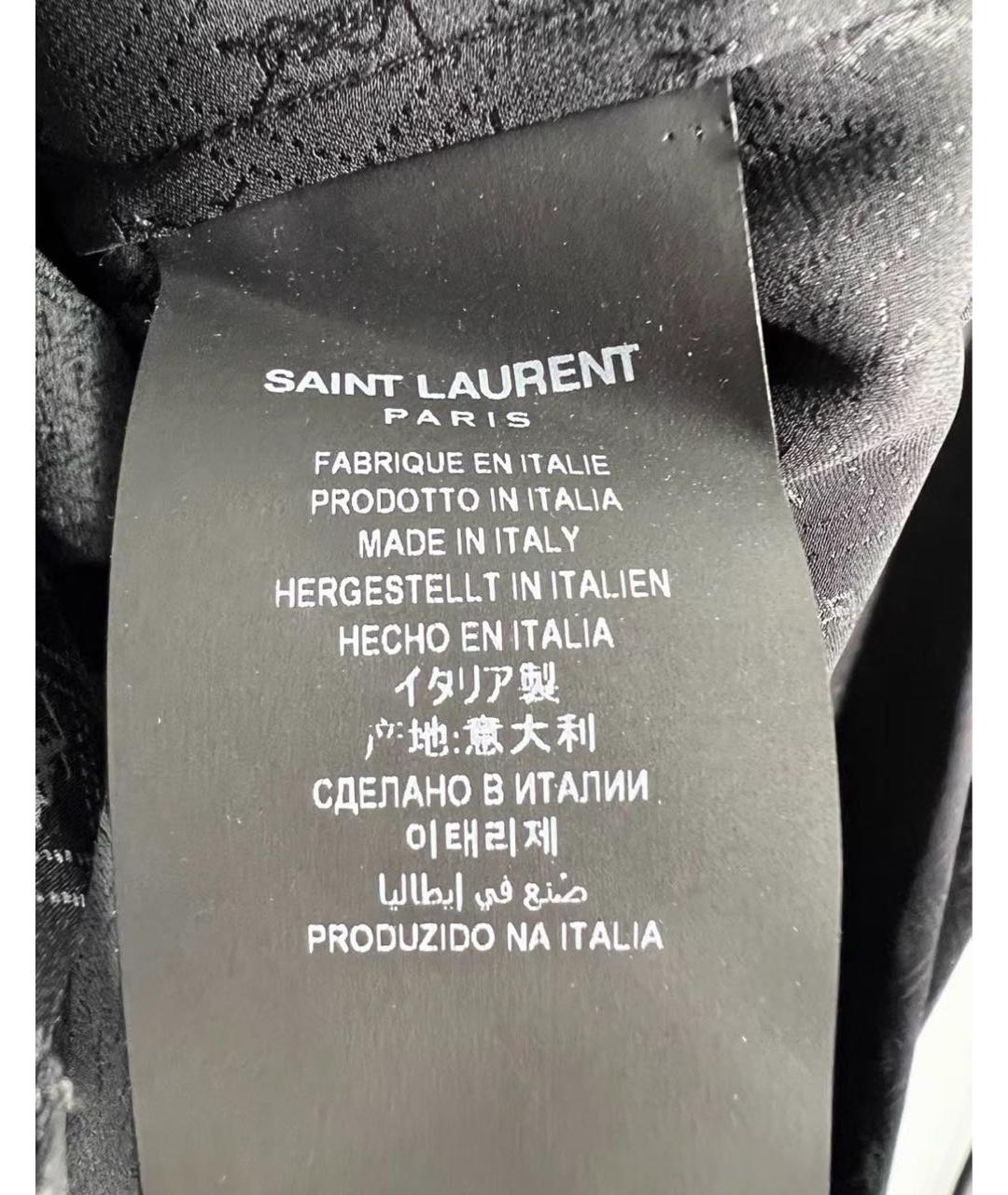 SAINT LAURENT Черная шелковая блузы, фото 8