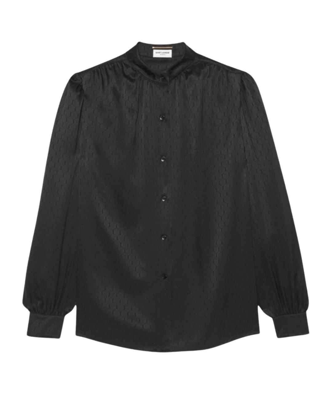 SAINT LAURENT Черная шелковая блузы, фото 1