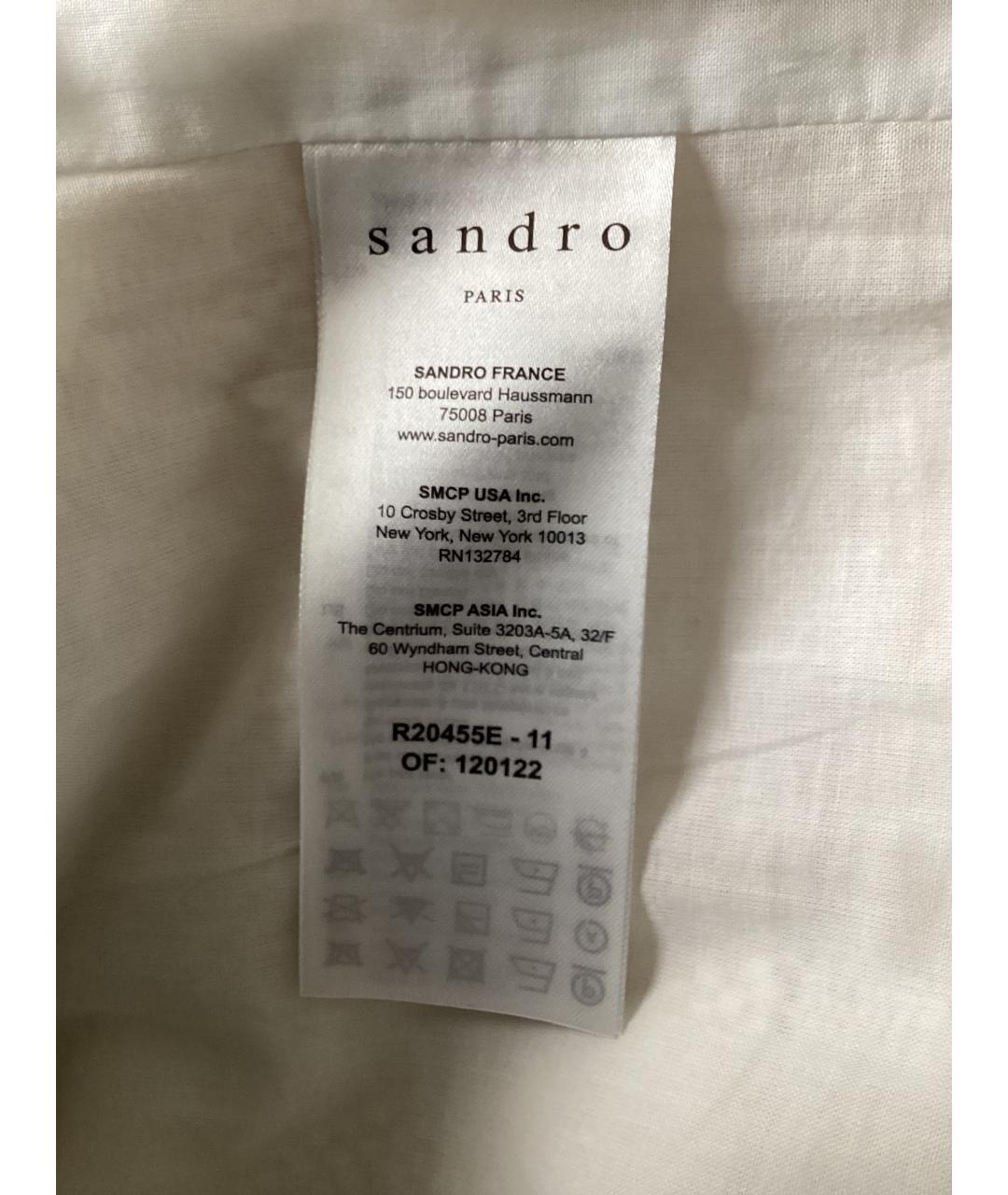 SANDRO Бежевое хлопковое платье, фото 5