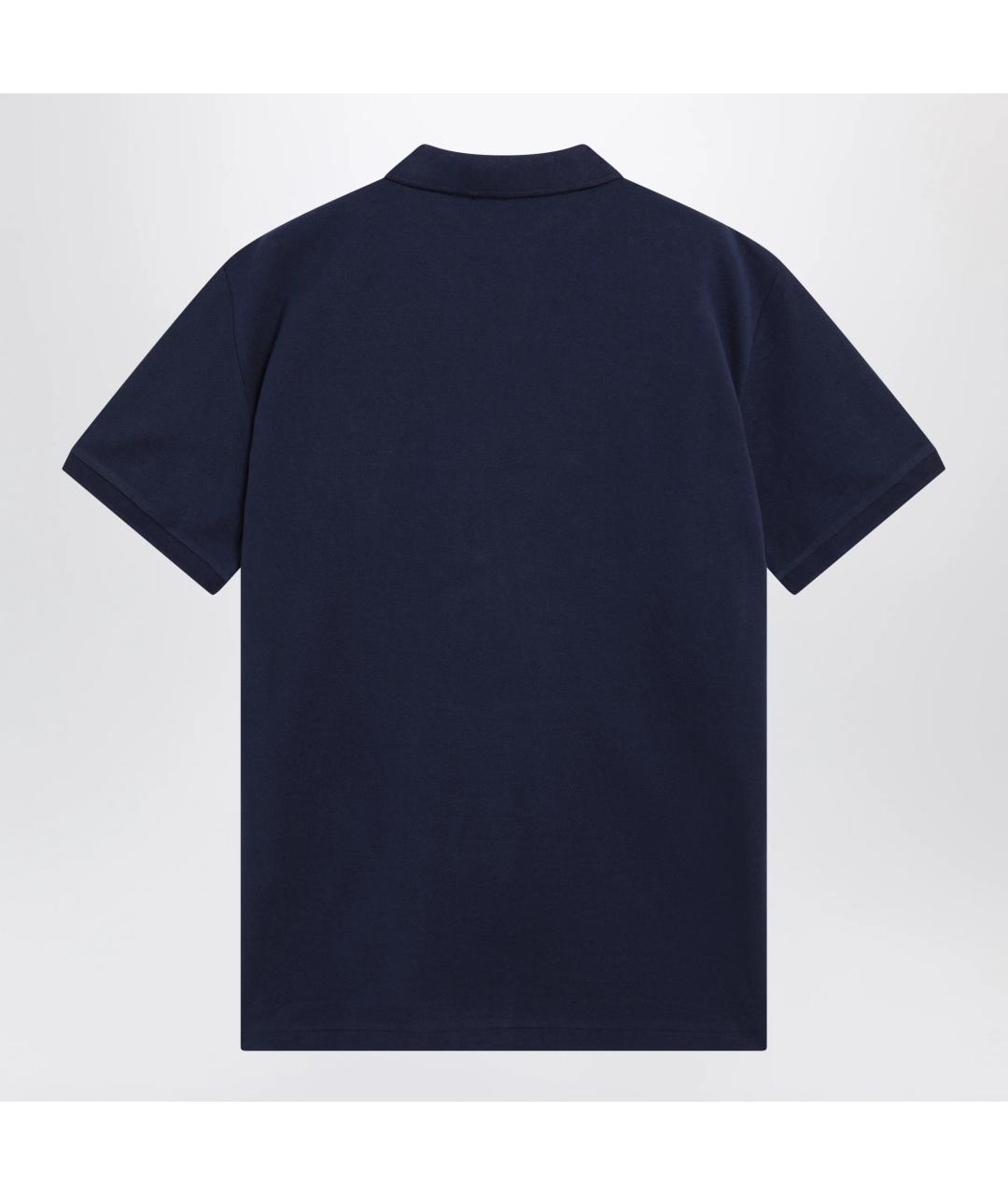 POLO RALPH LAUREN Темно-синее хлопковое поло с коротким рукавом, фото 3