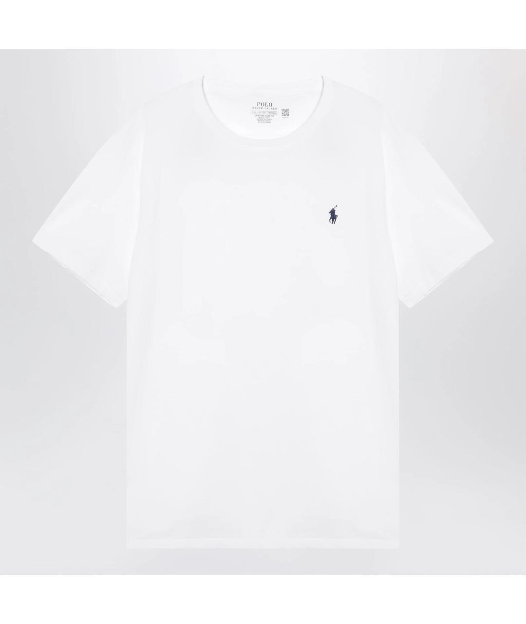 POLO RALPH LAUREN Белая хлопковая футболка, фото 3