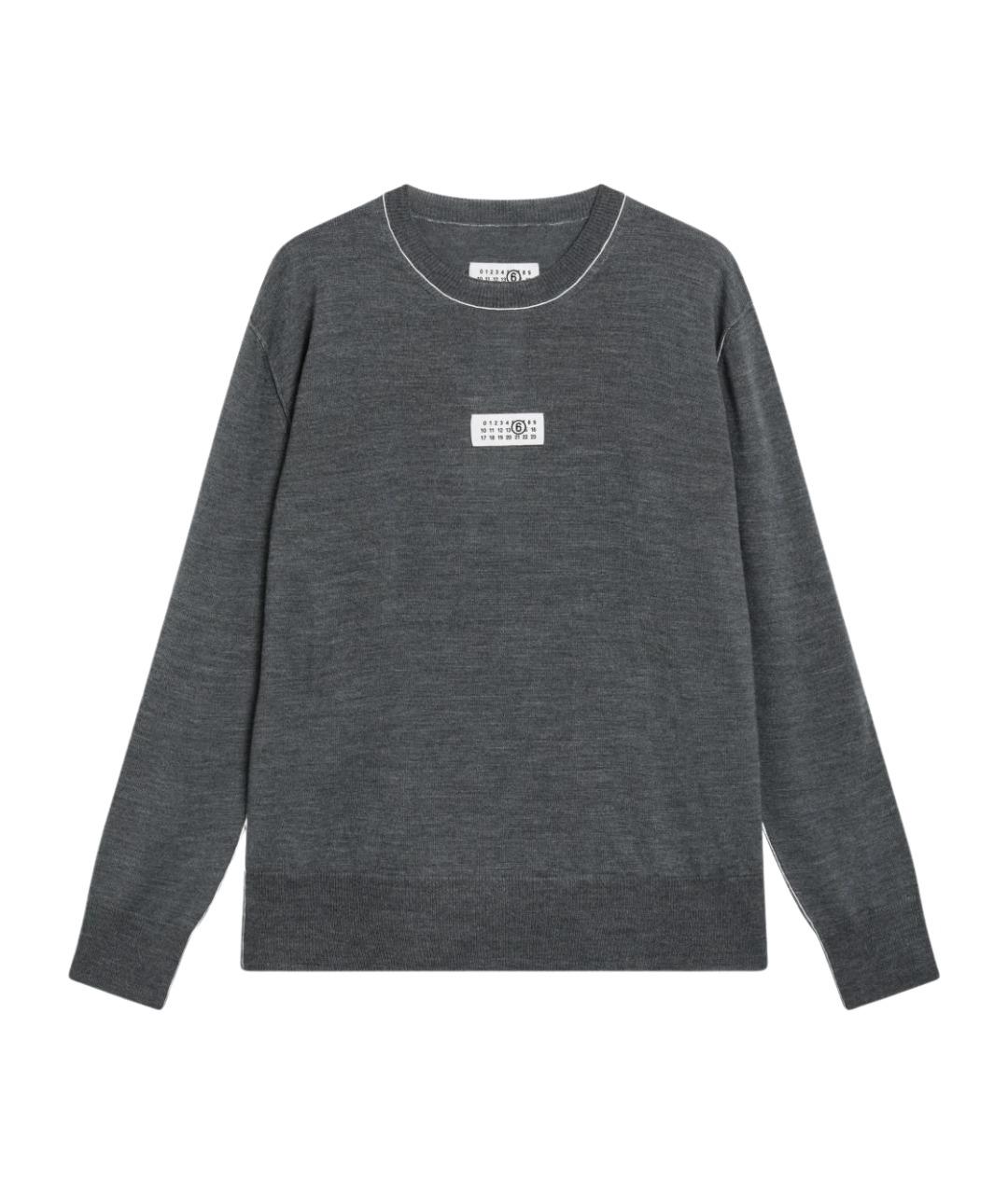 MM6 MAISON MARGIELA Серый шерстяной джемпер / свитер, фото 1