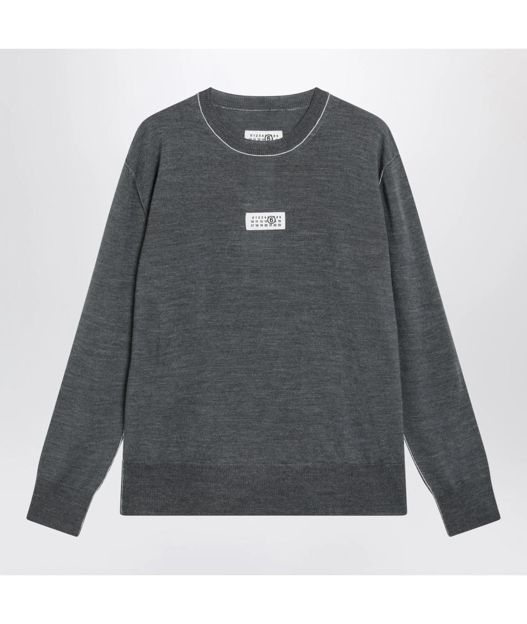 MM6 MAISON MARGIELA Серый шерстяной джемпер / свитер, фото 3
