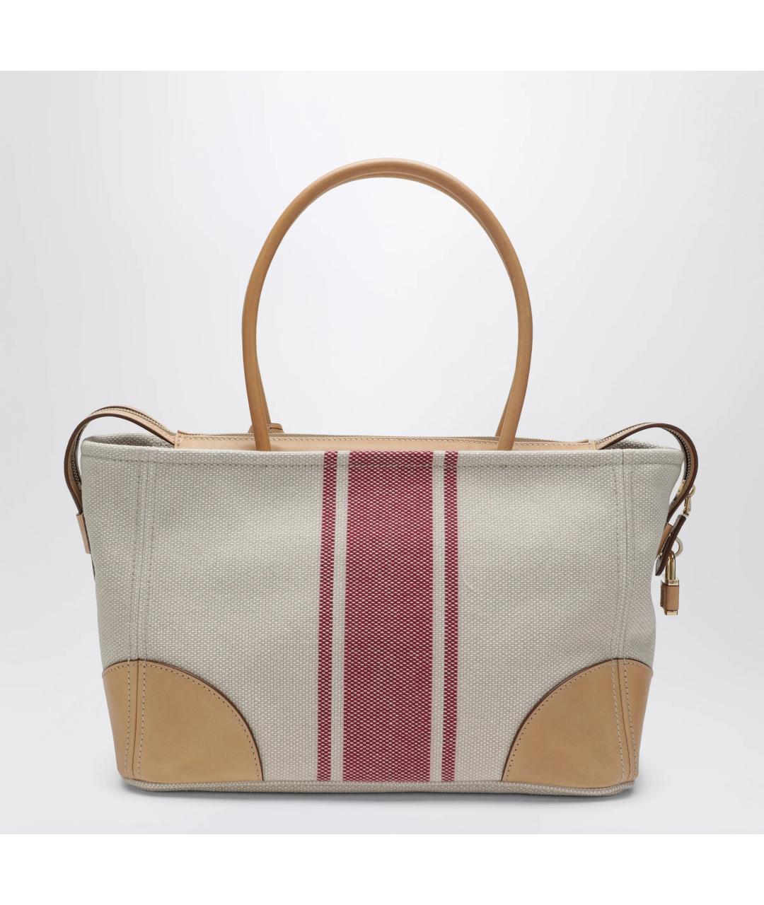 PRADA Бежевая тканевая сумка тоут, фото 2