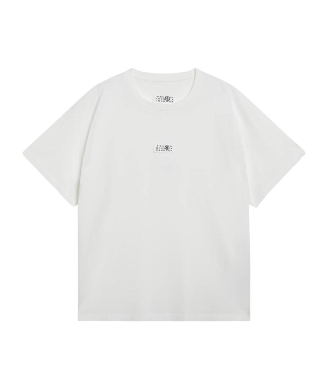 MM6 MAISON MARGIELA Белая хлопковая футболка, фото 1