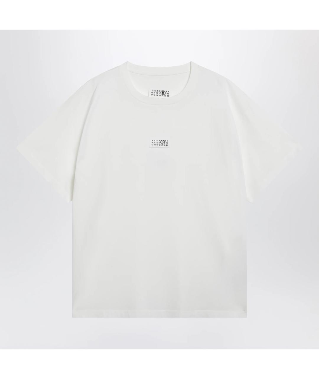 MM6 MAISON MARGIELA Белая хлопковая футболка, фото 3