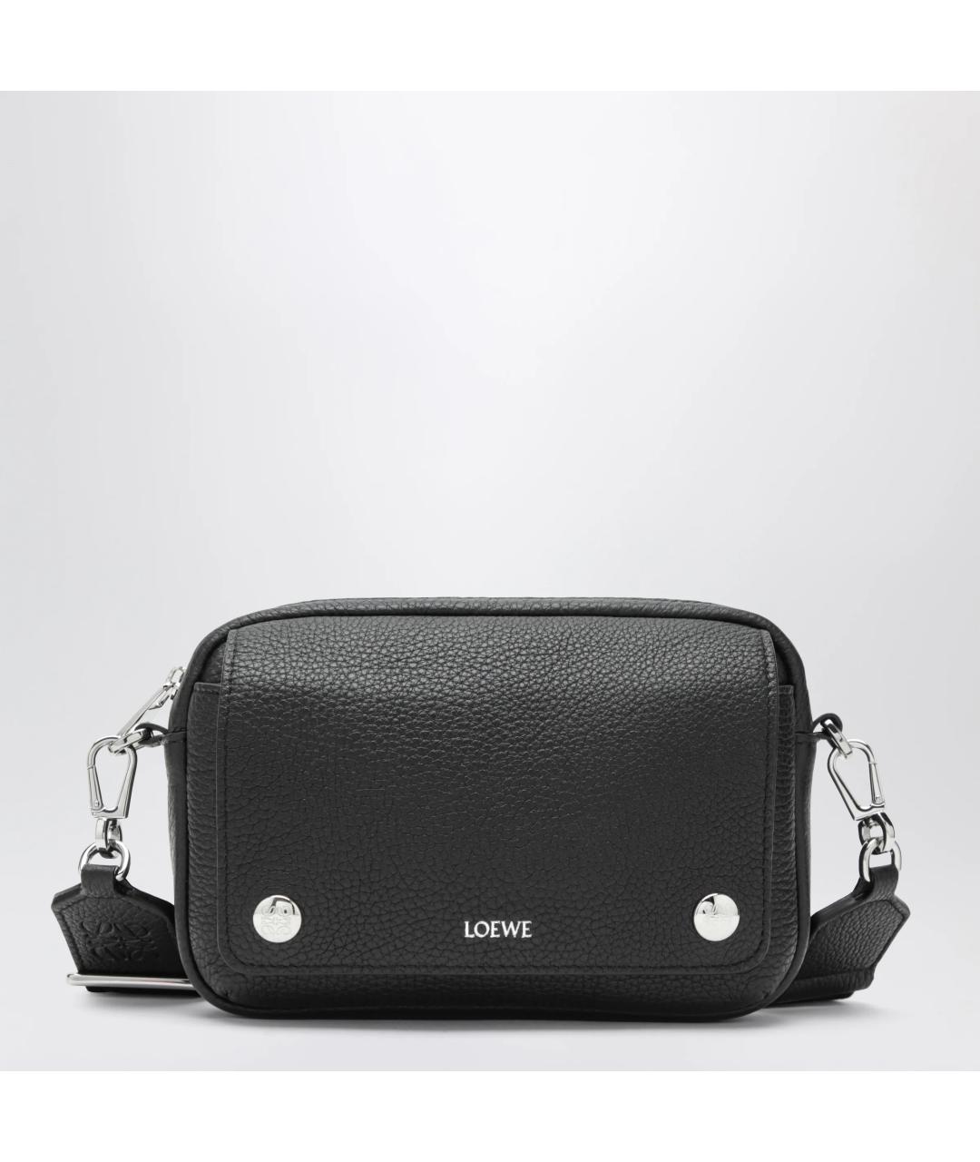 LOEWE Черная кожаная сумка на плечо, фото 3