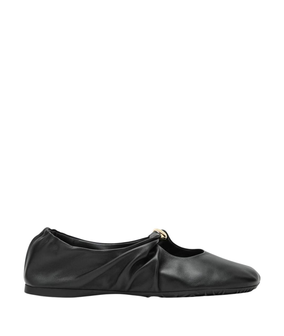 LOEWE Черные кожаные балетки, фото 1