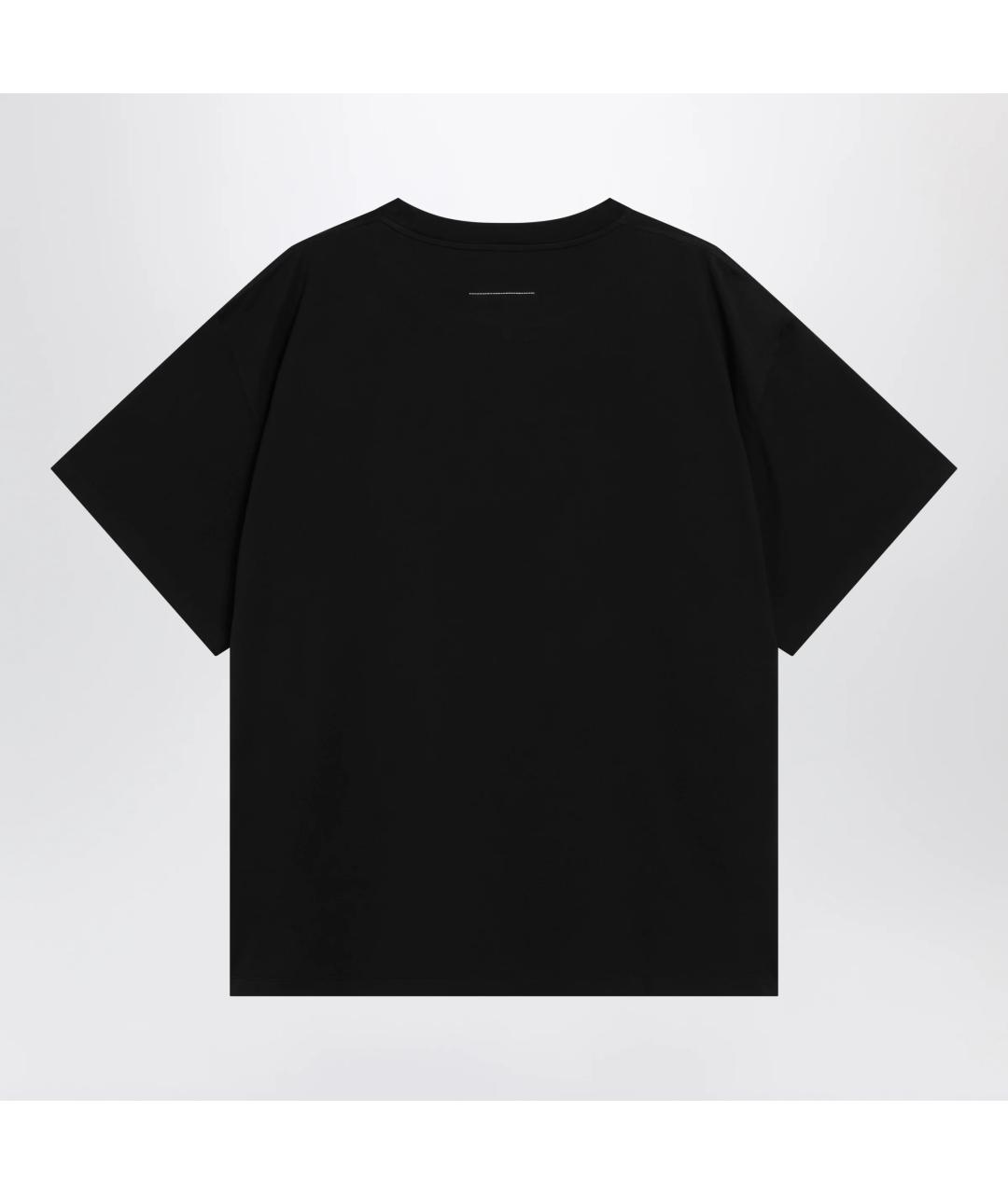 MM6 MAISON MARGIELA Черная хлопковая футболка, фото 2