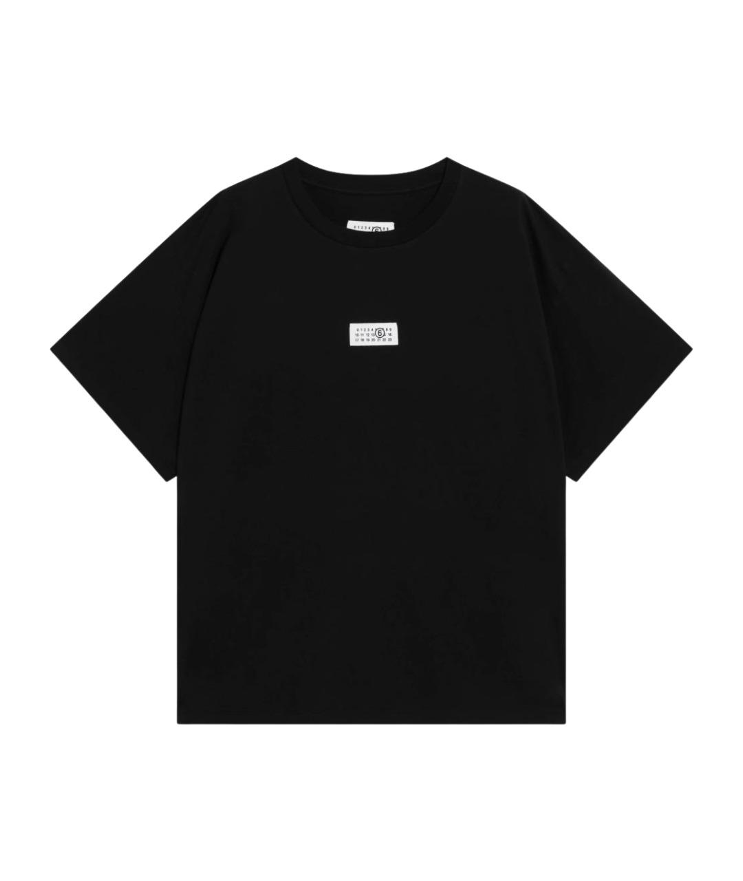 MM6 MAISON MARGIELA Черная хлопковая футболка, фото 1