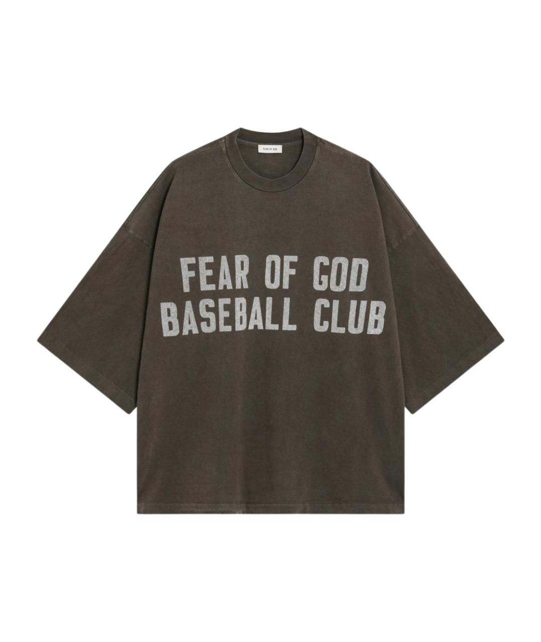 FEAR OF GOD Коричневая хлопковая футболка, фото 1