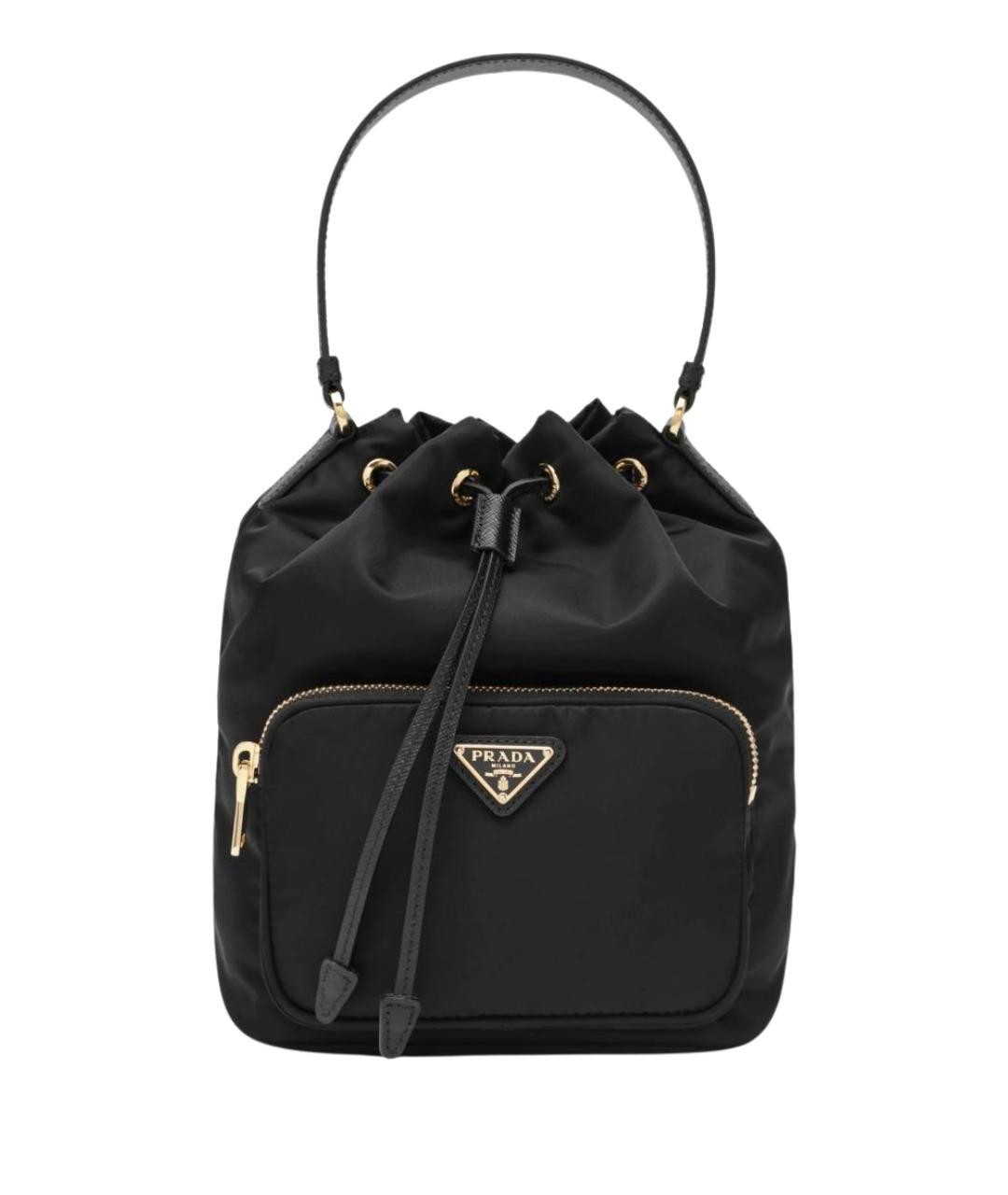 PRADA Черная тканевая сумка тоут, фото 1