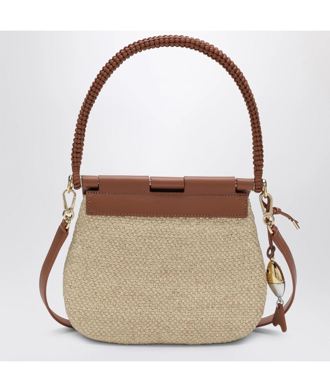 LOEWE Бежевая плетеная сумка через плечо, фото 2