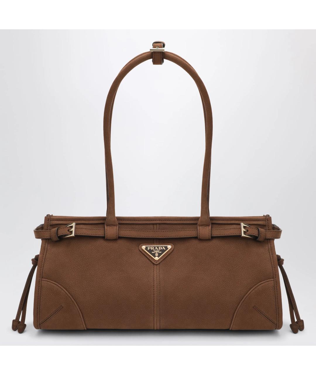 PRADA Коричневая кожаная сумка через плечо, фото 3