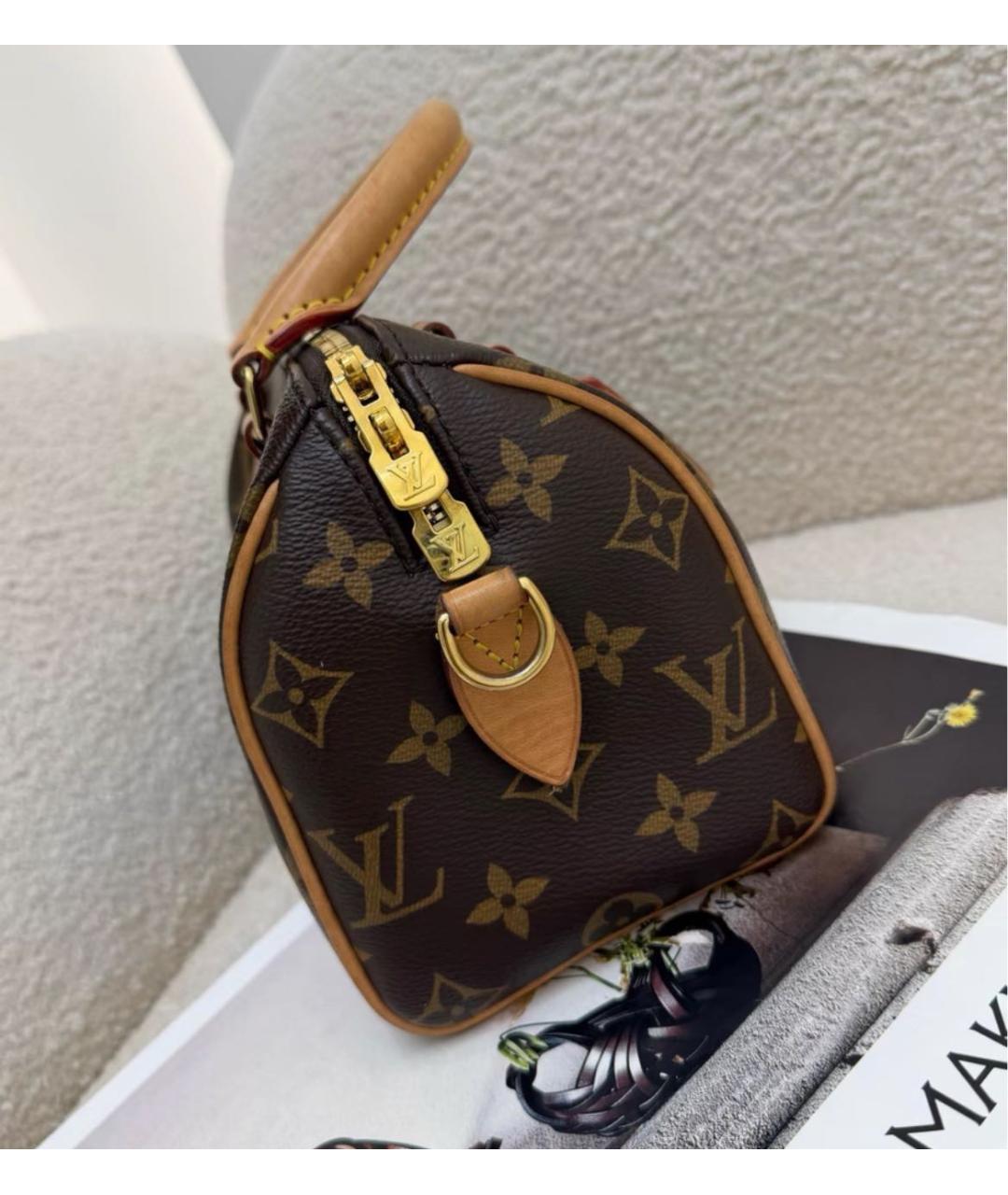 LOUIS VUITTON Коричневая сумка с короткими ручками, фото 5
