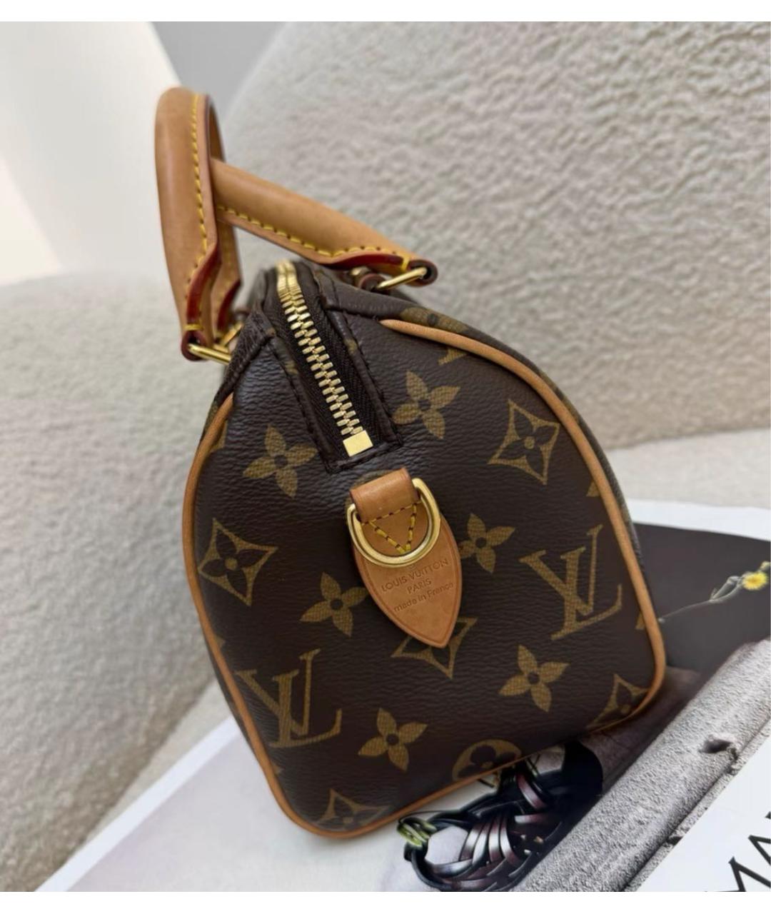 LOUIS VUITTON Коричневая сумка с короткими ручками, фото 4