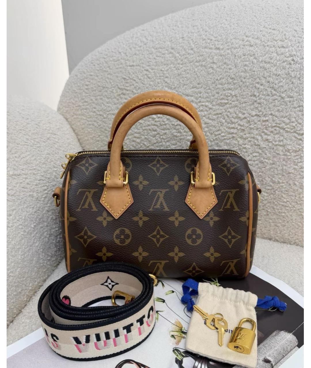 LOUIS VUITTON Коричневая сумка с короткими ручками, фото 2