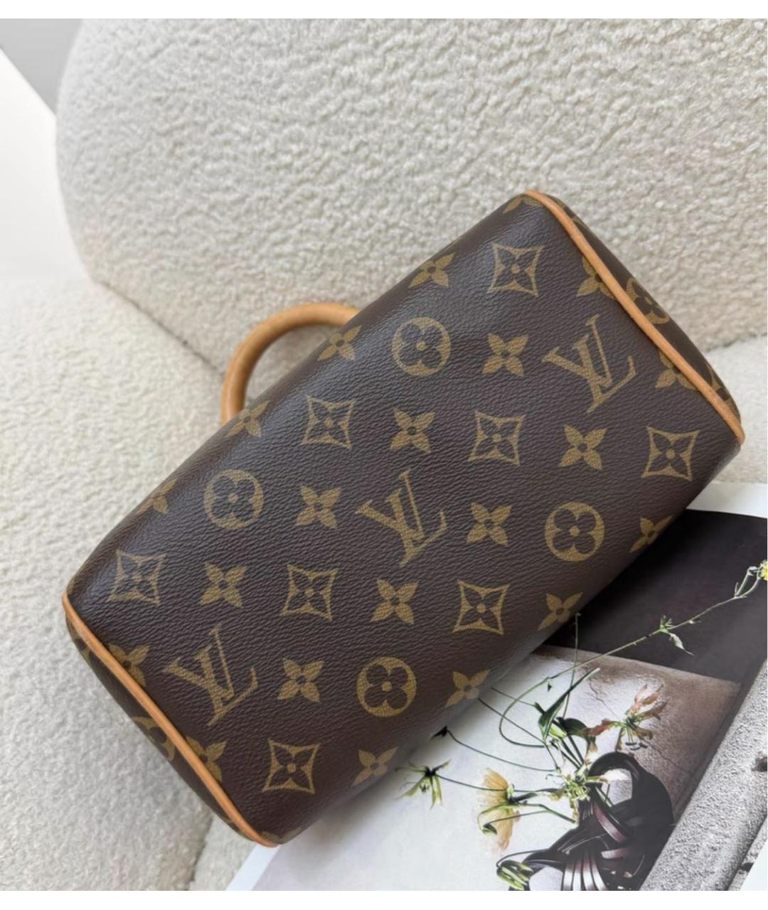 LOUIS VUITTON Коричневая сумка с короткими ручками, фото 6