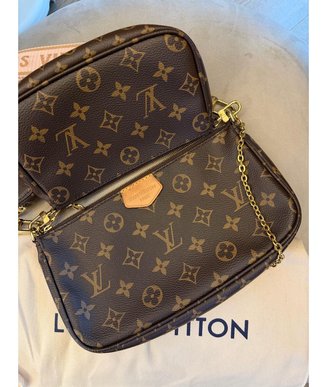 LOUIS VUITTON Коричневая сумка через плечо, фото 2