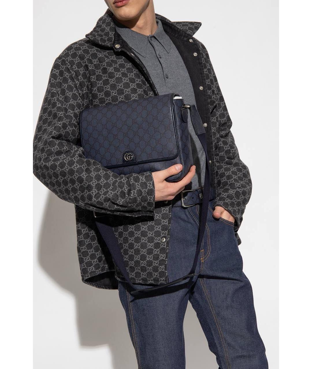 GUCCI Темно-синяя сумка на плечо, фото 4